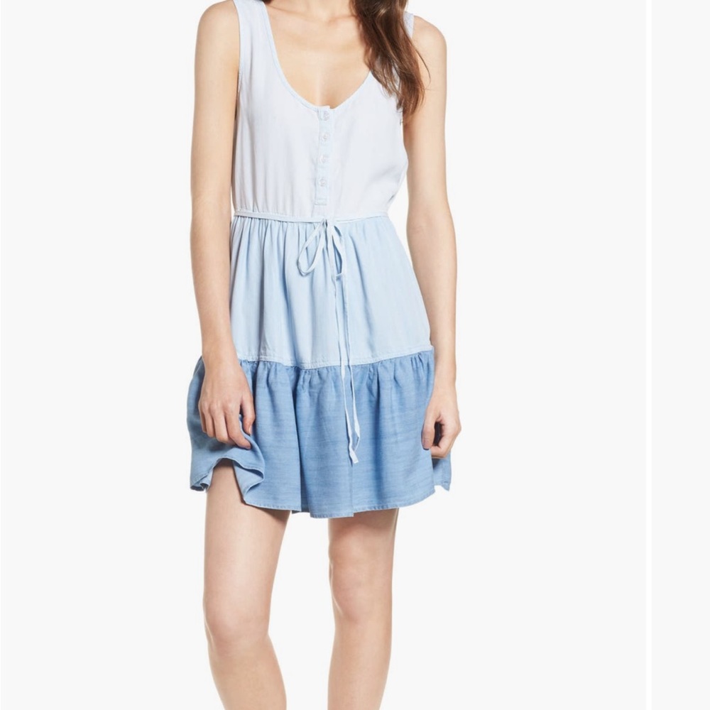 Rails Noelle Tiered Chambray Mini Dress